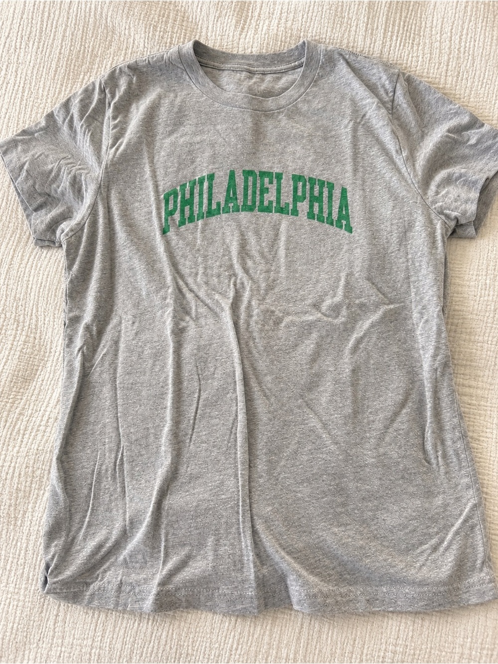 Philadelphia Gray Green Collegiate Graphic T-Shirt